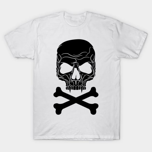 Vampire Skull, Crossbones T-Shirt by HEJK81